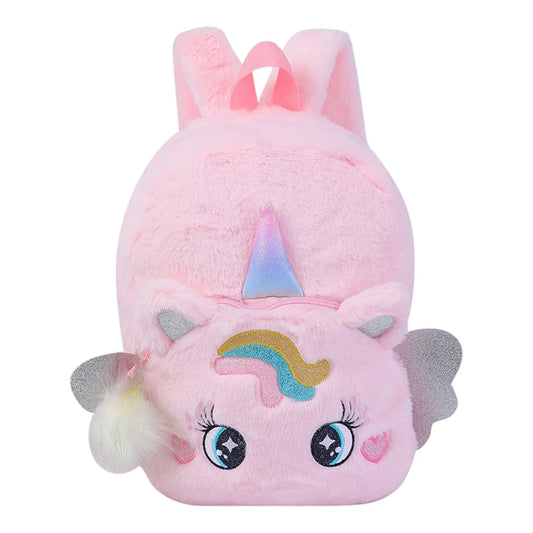 Pony Plush Backpack Travel Bag Girl School Bag Kindergarten