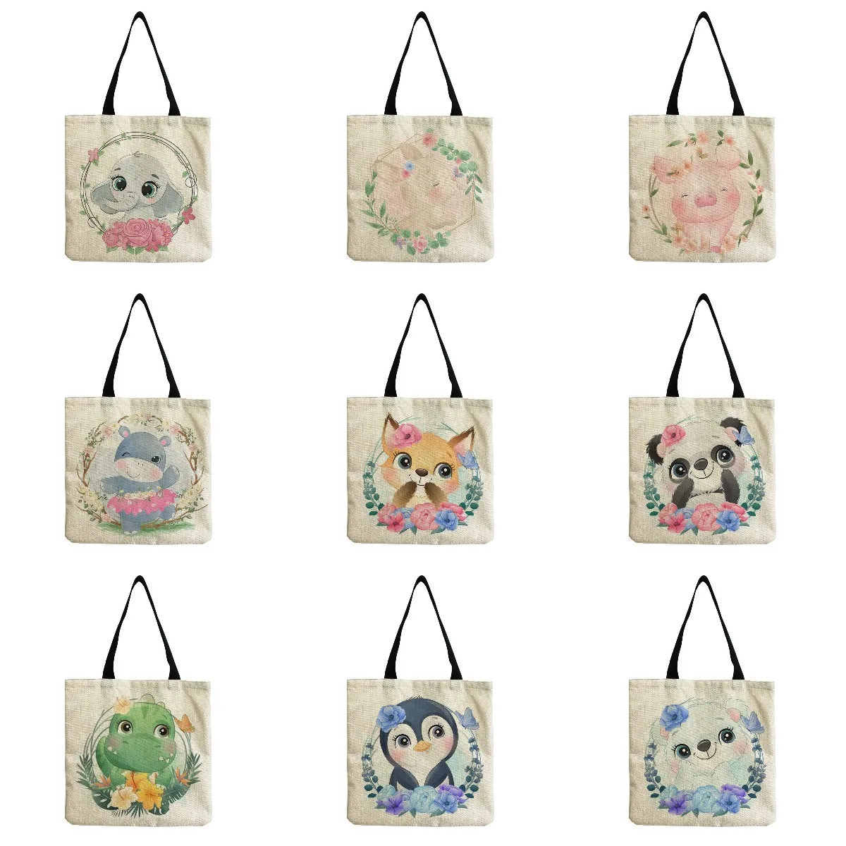 Animal Print Women's Tote Bag Eco Reusable Bag