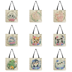 Animal Print Women's Tote Bag Eco Reusable Bag
