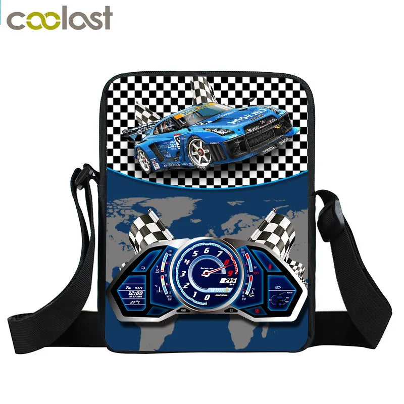Cartoon Racing Car Crossbody Bag Women Handbag Small Shoulder Bags Satchel