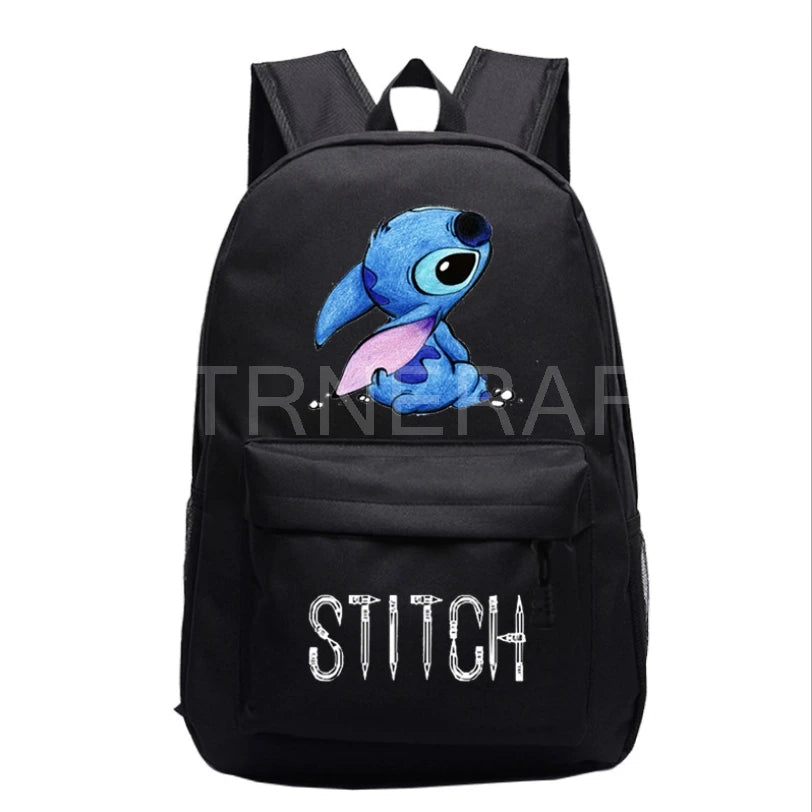 Stitch Backpack Kids School Bags Galaxy Space Women Men Casual Starry Night