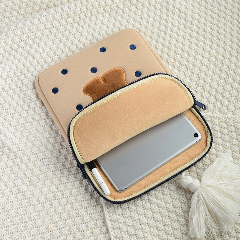 Korean Biscuit Bear Tablet Case for iPad Pro 9.7 11 13 15.6 inch