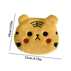 Tiger Coin Purse Plush Coin Purses Keychain Zip