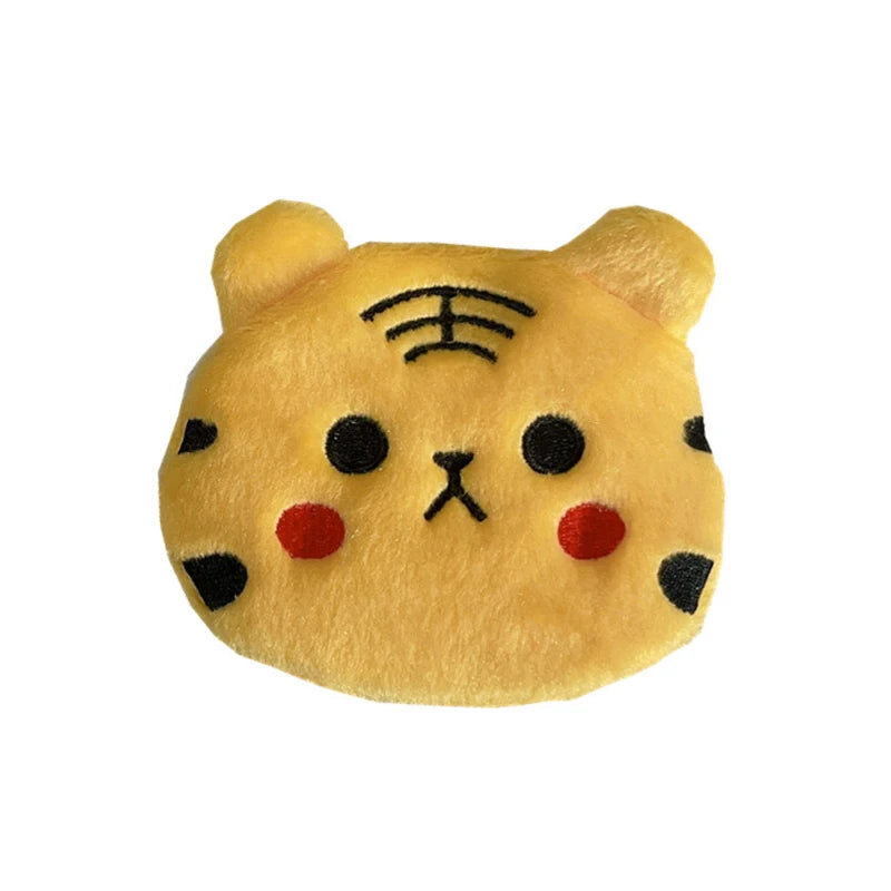 Tiger Coin Purse Plush Coin Purses Keychain Zip