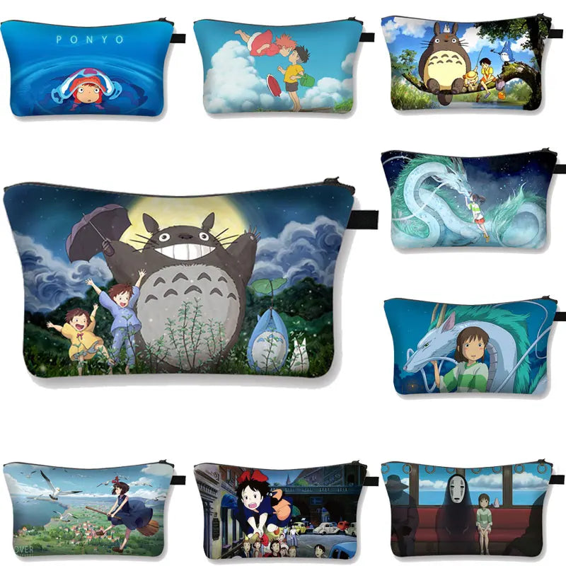 Totoro/Spirited Away Cosmetic Bag Makeup Case Women Casual Pouch
