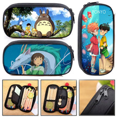 Totoro/Spirited Away Cartoon Cosmetic Case Pencil Bag for Boys Girls