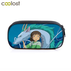 Totoro/Spirited Away Cartoon Cosmetic Case Pencil Bag for Boys Girls