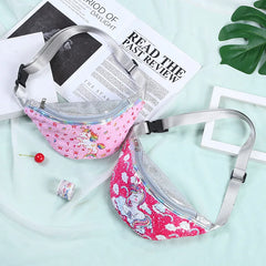 Sequin Cartoon Unicorn Waist Bag for Girls