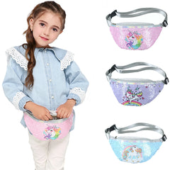 Sequins Unicorn Waist Bag Glitter Kids Fanny Pack