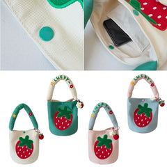 Cartoon Women Bucket Bag Student Girls Lunch Tote Purse Handbags
