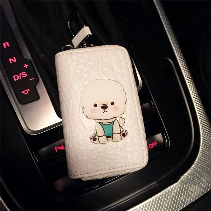 Cartoon Dog Key Bag Ladies GM Key Case Pendant Car Key Chain