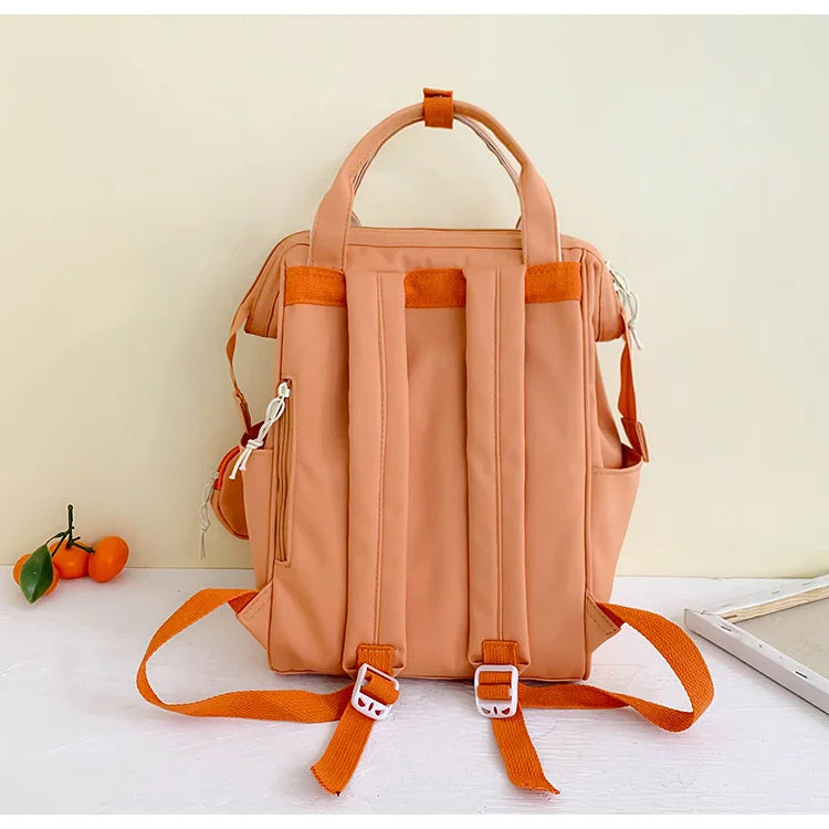 Large Capacity Cartoon Women Backpack Nylon School Bag for Girls