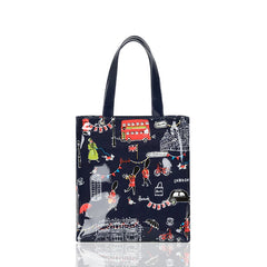 Cartton Print PVC Reusable Women's Shopping Bag Eco Friendly Flower