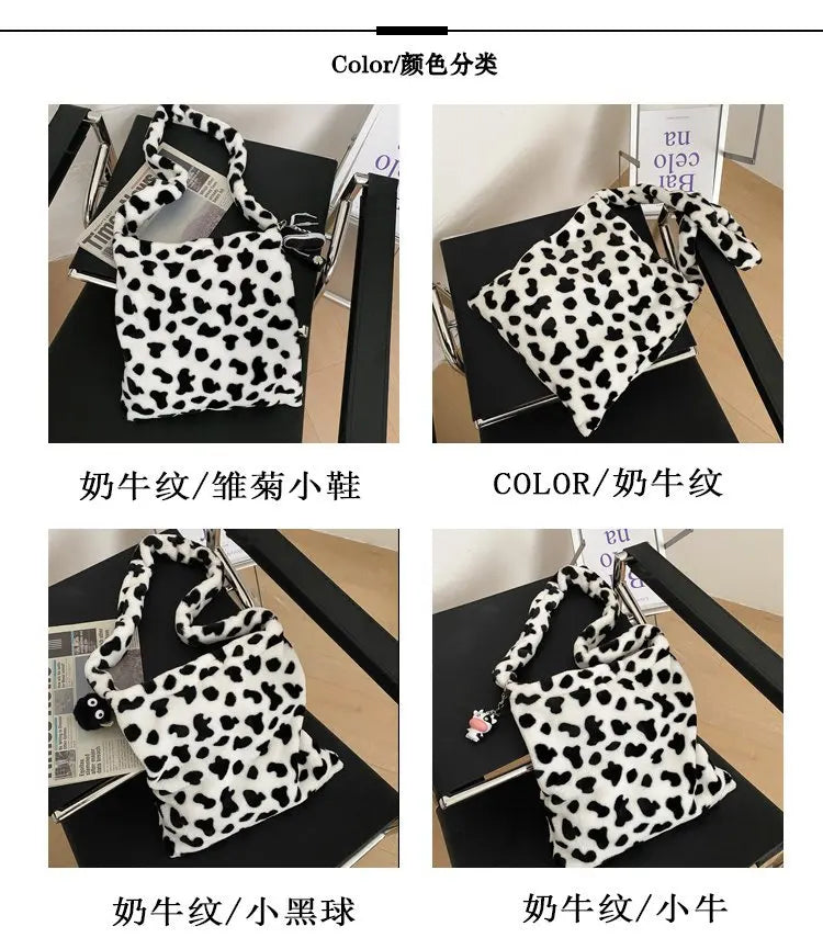 Cashmere Bag Women Autumn Winter One Shoulder Bag Net Red Western Gas