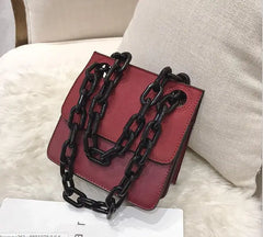 Acrylic Chains Lattice Shoulder Bag Women Handbags Crossbody Bags