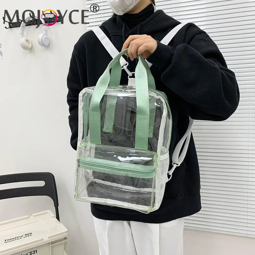 Transparent PVC Women's Backpack All-match Outdoor Waterproof Portable Travel