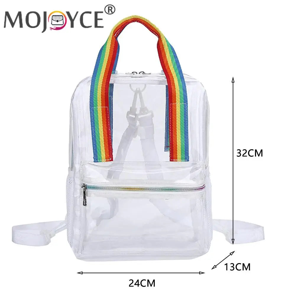 Transparent PVC Women's Backpack All-match Outdoor Waterproof Portable Travel