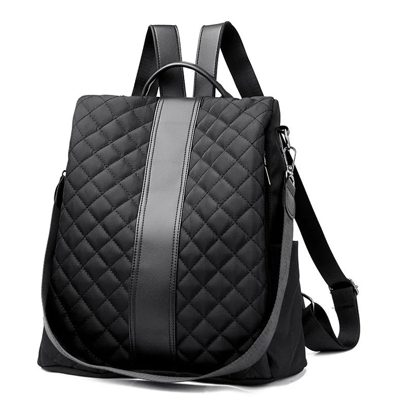 Casual Anti-theft Women's Backpack PU Oxford Shoulder Bags For Teenagers Girl