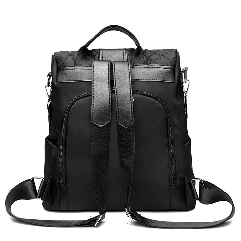 Casual Anti-theft Women's Backpack PU Oxford Shoulder Bags For Teenagers Girl