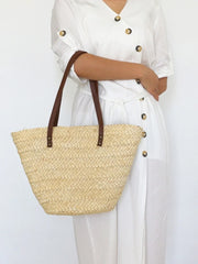 Big Straw Woven Shoulder Bags Large Totes for Women Summer Beach Handbags