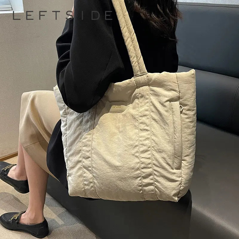 Winter Canvas Women's Big Tote Bag High-capacity Shoulder Side Bags