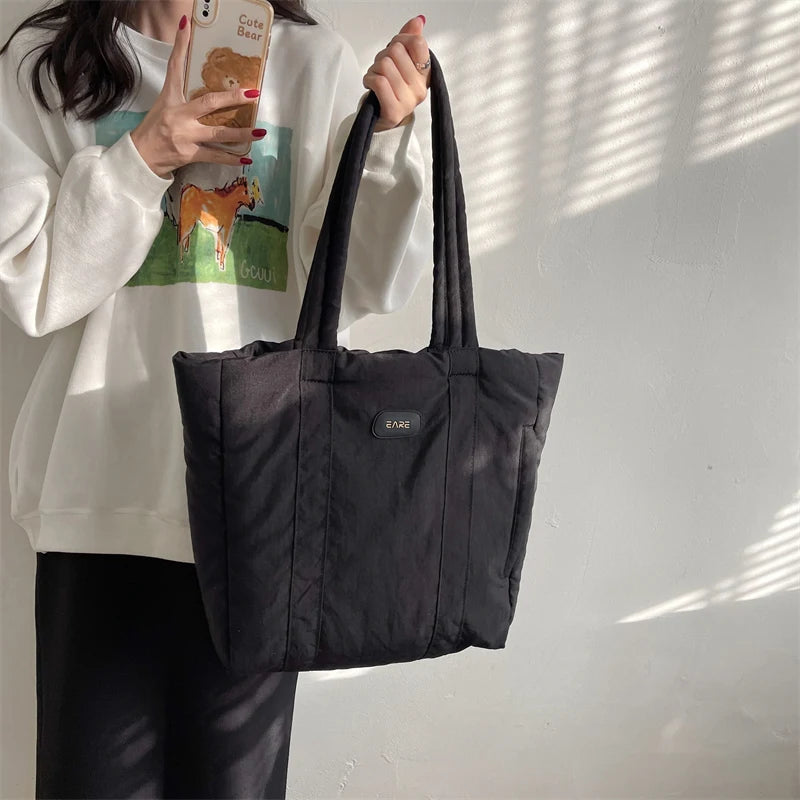 Winter Canvas Women's Big Tote Bag High-capacity Shoulder Side Bags