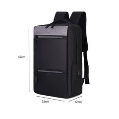Men's Waterproof USB College Backpack 15.6 Inch Laptop Bag