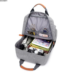 Casual Business Men Computer Backpack Light 15.6-inch Laptop Bag Gray