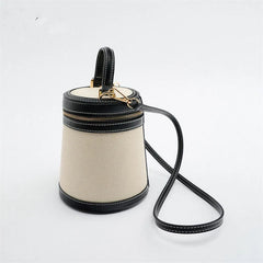 Canvas Bucket Bag Women's Crossbody Shoulder Handbag