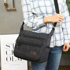 Canvas Crossbody Bags For Women Multi-layer Messenger Shoulder Bag