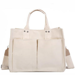 Casual Canvas Handbag Crossbody Bags for Women Solid Shopper Shoulder Bag