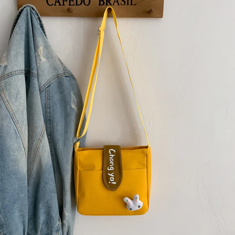 Casual Canvas Shoulder Bag Female Version Girl Bag Summer Ins High-quality