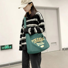 Canvas Shoulder Bag for Women Crossbody Messenger Handbag Tote