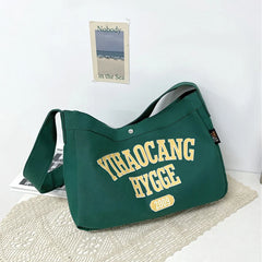 Canvas Shoulder Bag for Women Crossbody Messenger Handbag Tote
