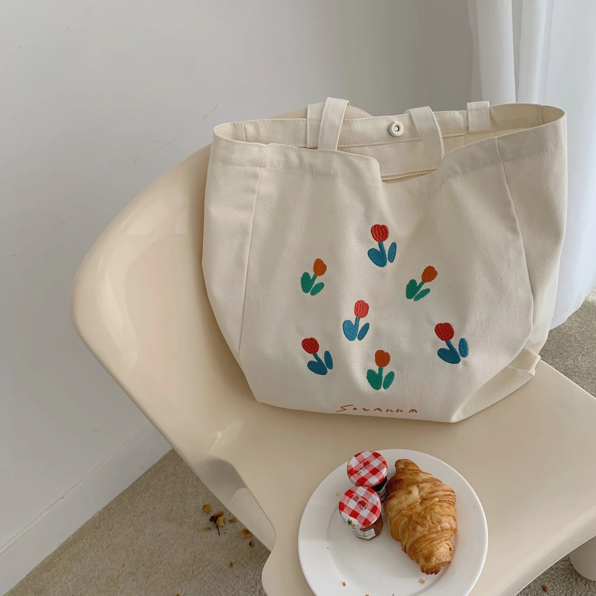 Casual Canvas Shoulder Bags for Women Matching Women's Bag Large Capacity