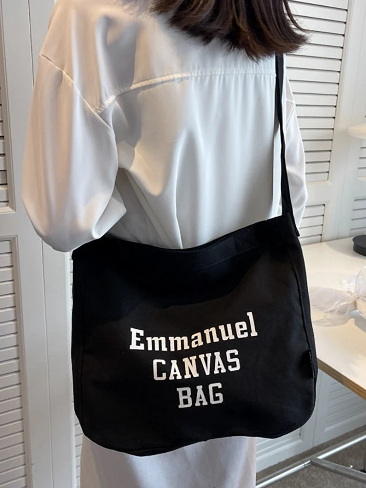Canvas Tote Bags Women Large Shopper Shoulder Crossbody Handbags