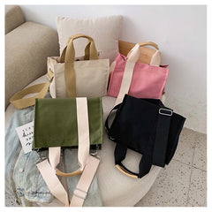 Casual Canvas Tote Shopper Bag for Women Handbag Shoulder Crossbody Clutch Purse