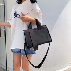 Casual Canvas Tote Shopper Bag for Women Handbag Shoulder Crossbody Clutch Purse