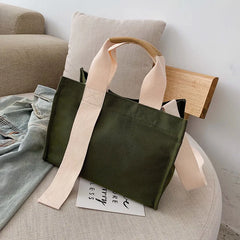 Casual Canvas Tote Shopper Bag for Women Handbag Shoulder Crossbody Clutch Purse