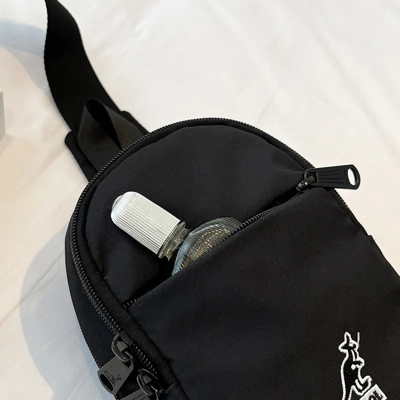 Canvas Waist Packs Unisex Kangaroo Waist Bag Mobile Phone Bag