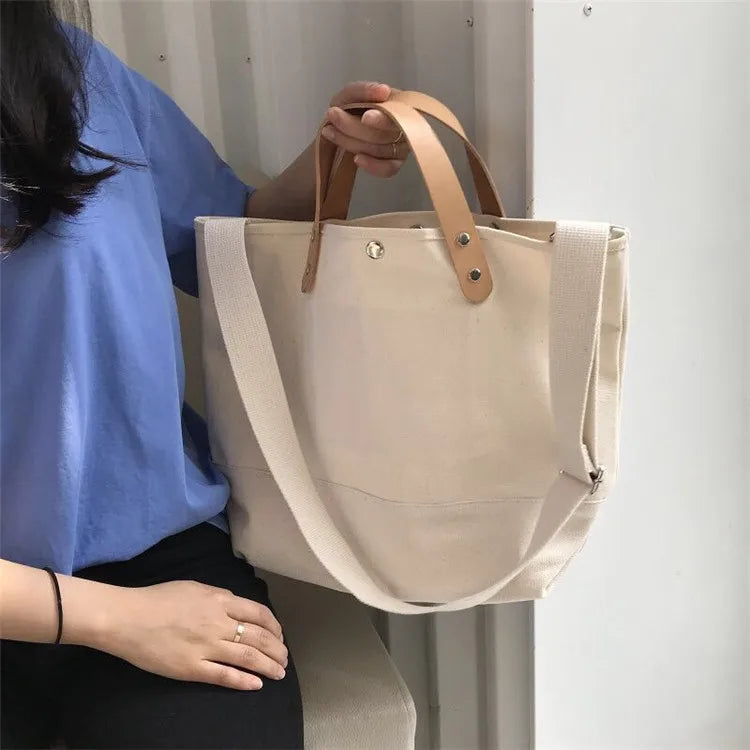 Casual Canvas Women Handbag Large Capacity Tote Bags Female Canvas Shopping Tote