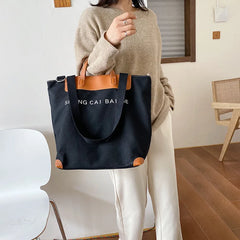 Canvas Women Handbags Letters Shoulder Crossbody Bags Large Capacity Totes