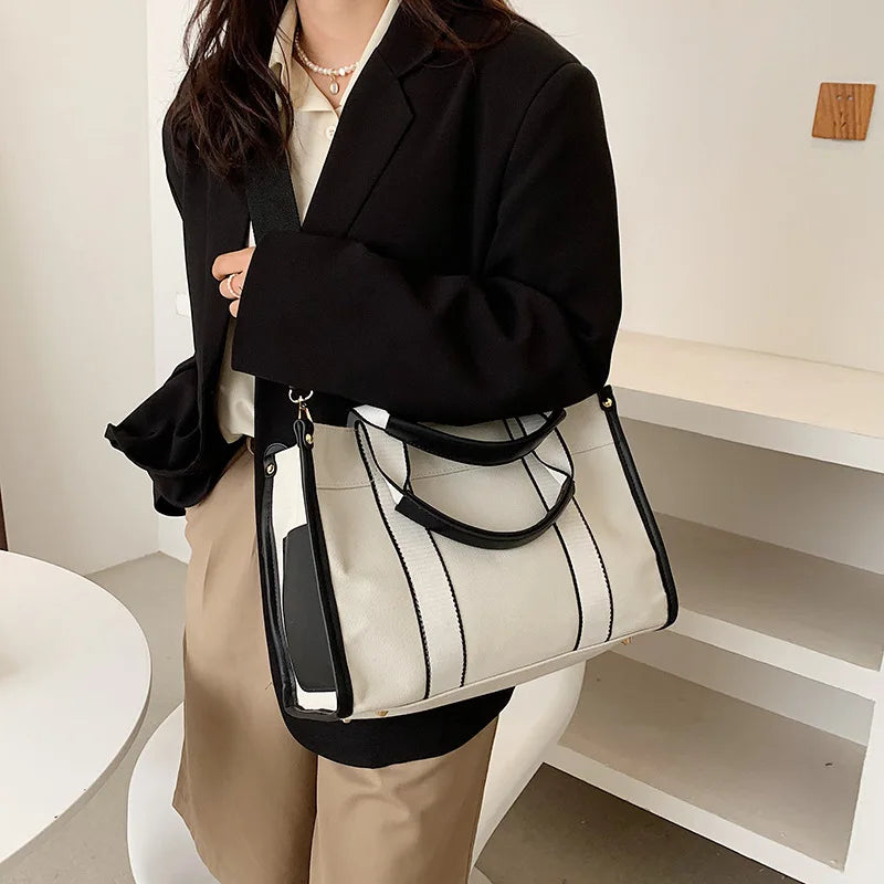 Canvas Women Handbags Letters Shoulder Crossbody Bags Large Capacity Tote bags