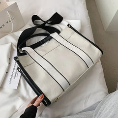 Casual Canvas Women Handbags Letters Shoulder Crossbody Bags