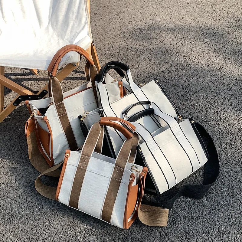 Casual Canvas Women Handbags Letters Shoulder Crossbody Bags