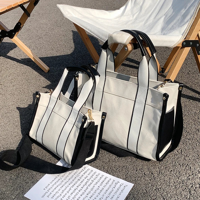 Casual Canvas Women Handbags Letters Shoulder Crossbody Bags