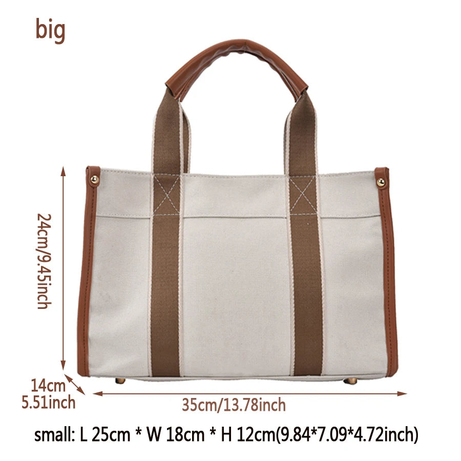 Casual Canvas Women Handbags Letters Shoulder Crossbody Bags