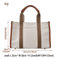 Casual Canvas Women Handbags Letters Shoulder Crossbody Bags