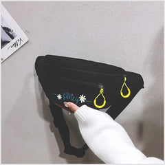 Casual Canvas Women Waist Packs Solid Chest Bag Girls Dumpling Shape Shoulder Ba