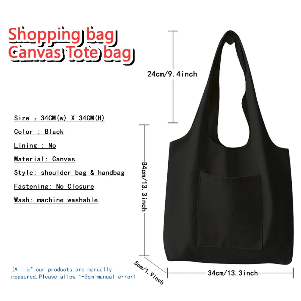 Cartoon Shoulder Bag Teacher Pattern Large Capacity Tote Bag